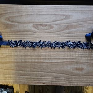 Navy Ribbon Belt